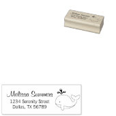 Chubby Cartoon Whale Adres Rubberstempel (Gestempeld)