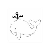 Chubby Cartoon Whale Rubberstempel (Afrduk)