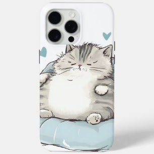 Chubby Cat Chill Vibes iPhone 15 Pro Max Hoesje