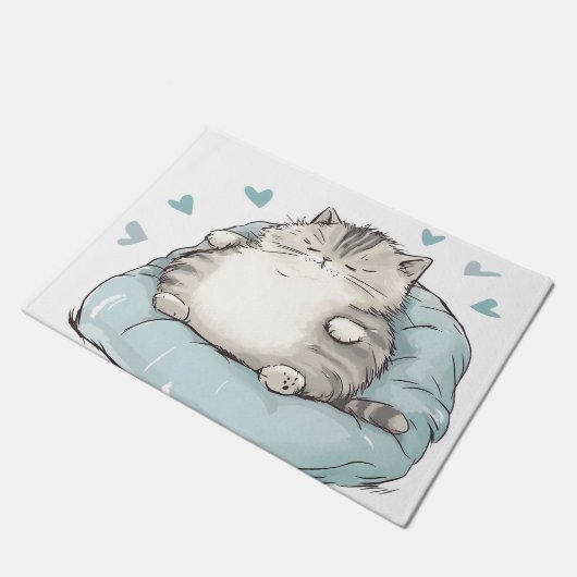 Chubby Cat Chill Vibes Deurmat (Schuin)