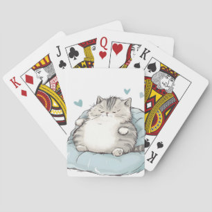 Chubby Cat Chill Vibes Pokerkaarten