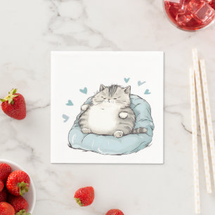 Chubby Cat Chill Vibes Servet