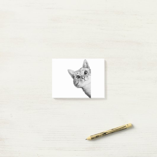 Chubby Cat Post-it® Notes (Op bureau)