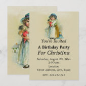 Chubby Cheeks Verjaardag Meisje Dolls Tan Kaart (Voorkant / Achterkant)