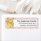 Chubby Cubby Easter Teddy Bear d4 Address Label (Insitu)