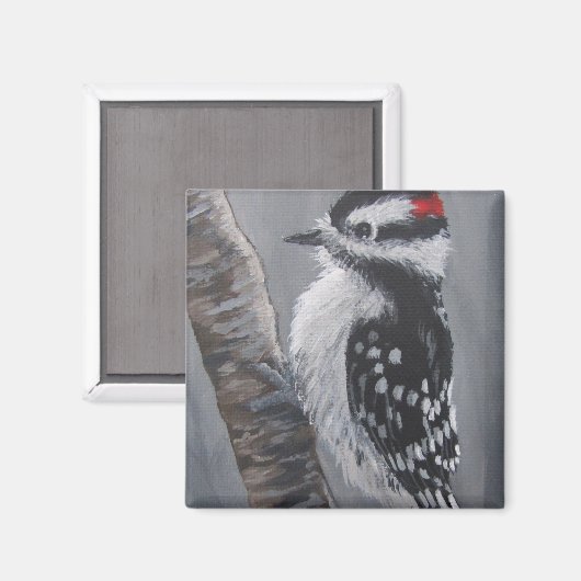 Chubby Downy Woodpecker - Magnet (Recto/Verso)