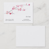 Chubby Elegant Carte de visite de fleurs de cerise (Devant / Derrière)