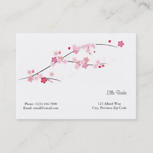 Chubby Elegant Cherry Blossom Visitekaartje (Voorkant)