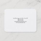Chubby Elegant Professional Plain Simple White Visitekaartje (Achterkant)