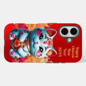 Chubby Fortune Cat Chinees Nieuwjaar Case-Mate iPhone Case (Achterkant (horizontaal))