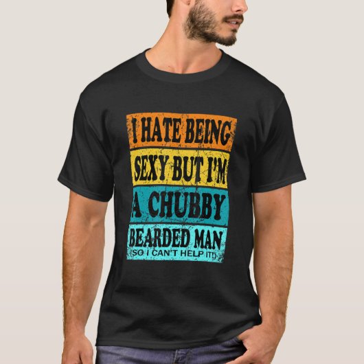 Chubby-gekalkte Mannen baard voor mannen T-shirt (Voorkant)