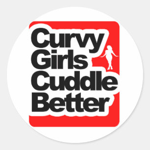 Chubby Girls Cuddle Better Ronde Sticker