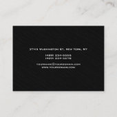 Chubby Gray Black Pattern Monogram Visitekaartje (Achterkant)