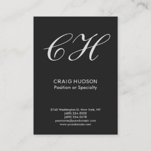 Chubby Gray Monogram Professional Visitekaartje