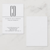 Chubby Grey Black White Carte de visite contempora (Devant / Derrière)