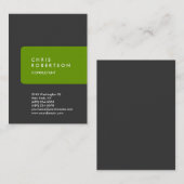 Chubby Grey Green Stripe Visitekaartje (Voorkant / Achterkant)