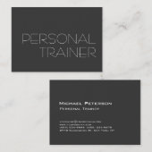 Chubby Grey Personal Trainer Fitness Carte de visi (Devant / Derrière)