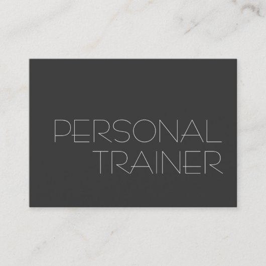 Chubby Grey Personal Trainer Fitness Carte de visi (Devant)