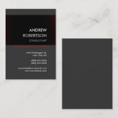 Chubby Grey Red Black Manager Visitekaartje (Voorkant / Achterkant)