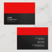 Chubby Gris Rouge Attractif Carte de visite Chic (Devant / Derrière)