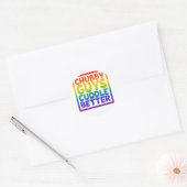 Chubby Guys Knuffelen Beter - Gay Beer Ronde Sticker (Envelop)