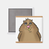 Chubby Hamster Magnet Magneet (Voorkant / Achterkant)