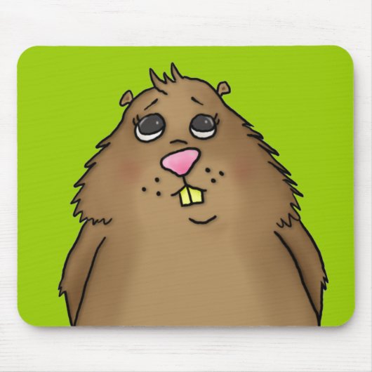 Chubby Hamster Mousepad Muismat (Voorkant)