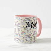 Chubby Happy UNICORNS Kawaii Cute cup mug (Devant droit)
