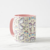 Chubby Happy UNICORNS Kawaii Cute cup mug (Devant gauche)