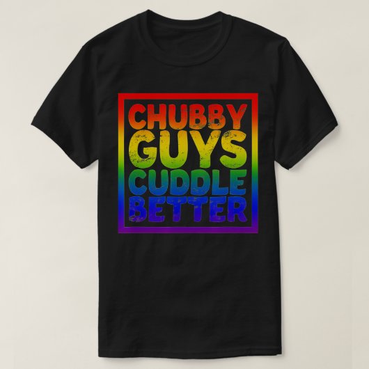 Chubby jongens Cuddle Better Gay Beer T-shirt (Design voorkant)