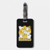 Chubby Katten Design - Schattige kattenkunst Bagagelabel (Achterkant verticaal)