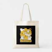Chubby Katten Design - Schattige kattenkunst Tote Bag (Achterkant)