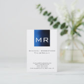 Chubby Large Monogram White Blue Visitekaartje (Staand voorkant)