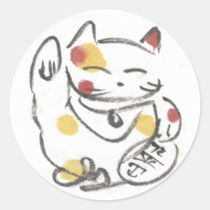 Chubby Maneki Neko Stickers