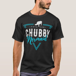Chubby Mermaid Manatee opslaan T-shirt