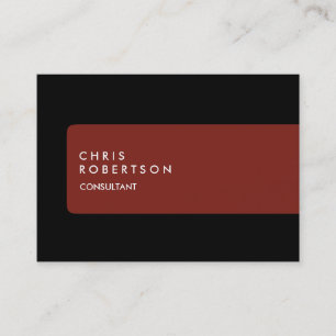 Chubby Modern Black Red Stripe Visitekaartje