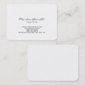 Chubby moderne blanc Carte de visite moderne tenda (Devant / Derrière)