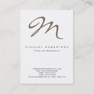 Chubby Moderne Carte de visite Monogram tendance
