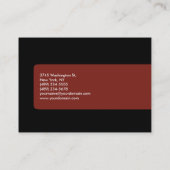 Chubby moderne Carte de visite rouge noir (Dos)