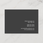Chubby Moderne Gris Attrayant Carte de visite (Dos)