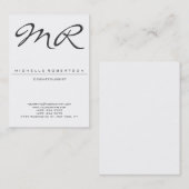 Chubby Moderne Monogramme Cosmetologue Carte de vi (Devant / Derrière)