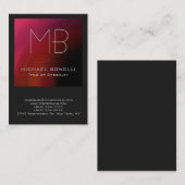 Chubby moderne rouge rose violet carte de visite g (Devant / Derrière)