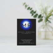 Chubby Monogram Black Blue Visitekaartje (Staand voorkant)