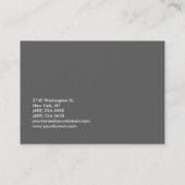 Chubby Monogram Plain Grey Trendy Visitekaartje (Achterkant)