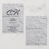Chubby Monogram Wall Brick Design Visitekaartje (Voorkant / Achterkant)