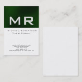 Chubby Monogram White Green Stripe Visitekaartje (Voorkant / Achterkant)
