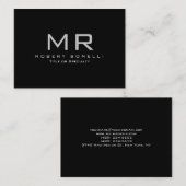 Chubby noir blanc gris Carte de visite (Devant / Derrière)