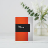 Chubby Orange Grey Black Carte de visite (Debout devant)