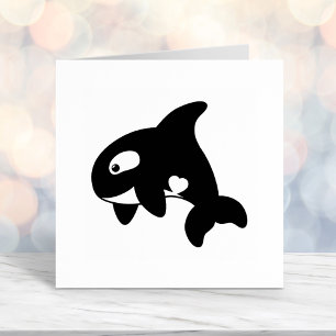 Chubby Orca Whale Zelfinktende Stempel
