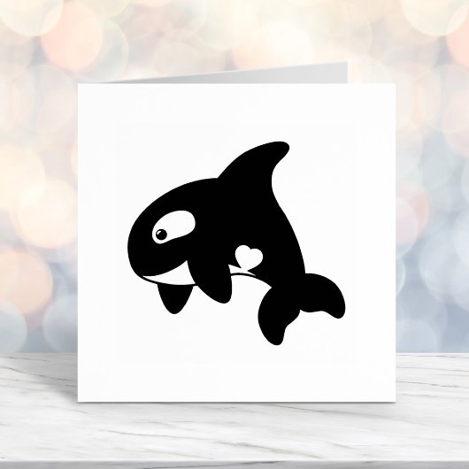 Chubby Orca Whale Zelfinktende Stempel